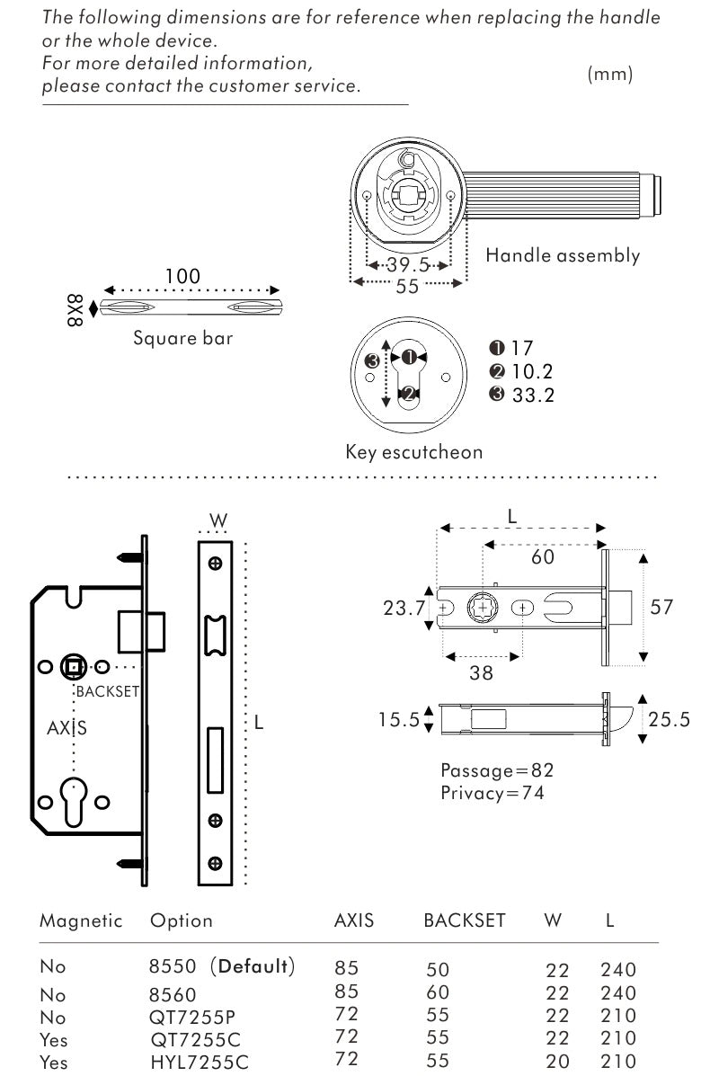 Brushed gold with black two tone interior door lock hardware kit