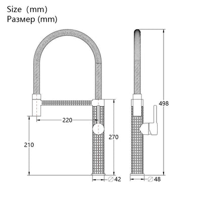 Helsinki-New Nordic Industrial Chef Kitchen Faucet Pull Out Dua Spray