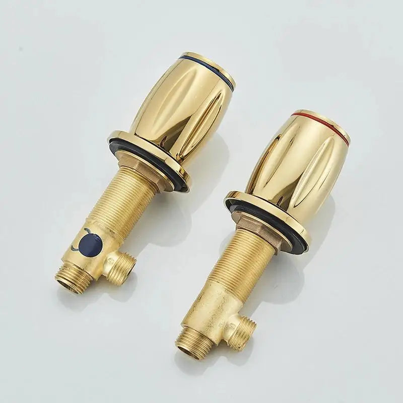 Luxury Crystal Ball Replacement Handle for Bathroom Basin Faucet 2 Pcs Hot and Cold Water Mixer Tap Handles