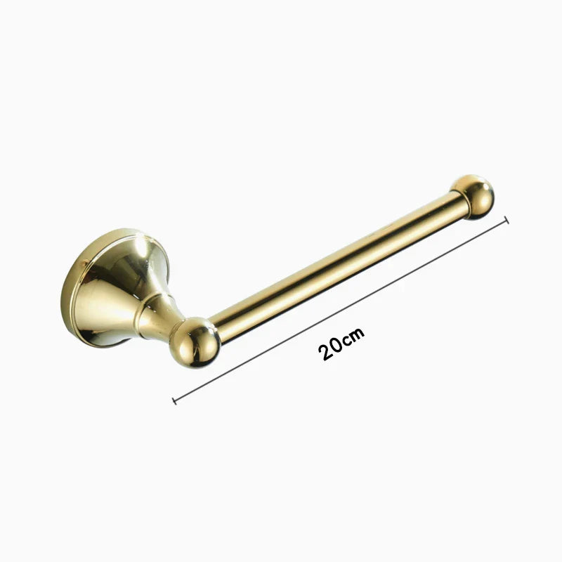 Gold polished victorian traditional bathroom accessories