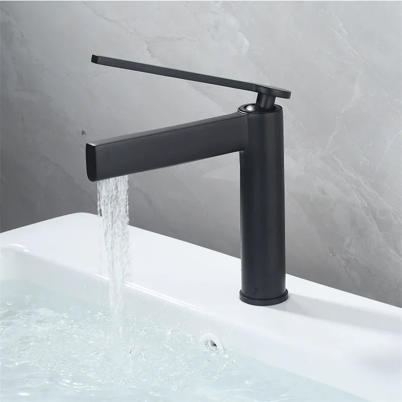 Audermar- Tall and short single hole bathroom faucet