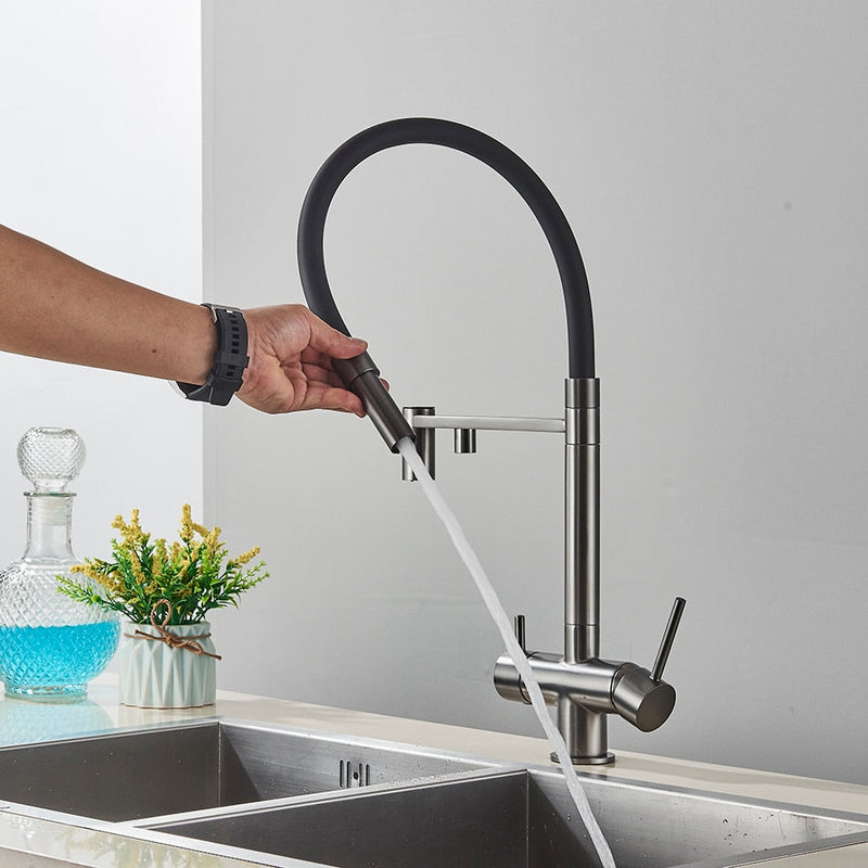 Santa Monica-2 Way Reverse Osmosis water filter and Pull Out Kitchen Faucet