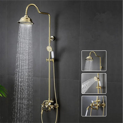 Elisabeth-Perrin Gold Exposed Victorian Shower System