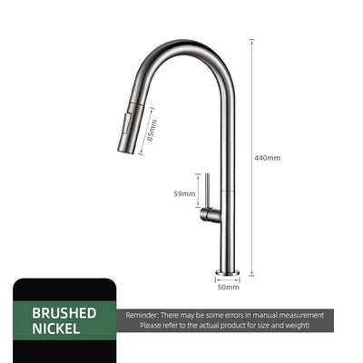 SEIKO- Tall pull out dual spray kitchen faucet