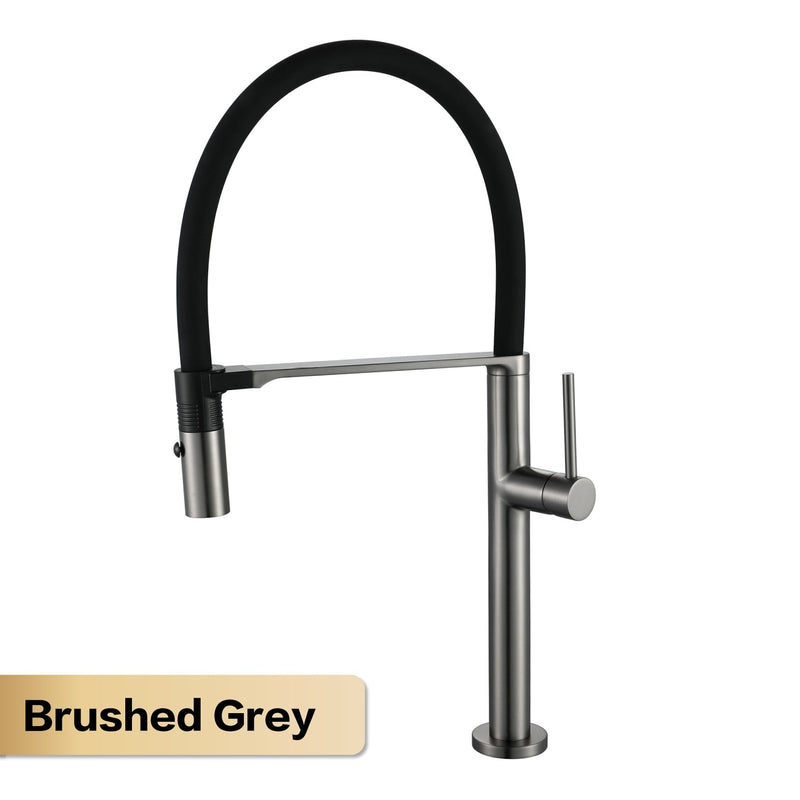 Grey Gun-Black with Rose Gold-Black Matte  Tall Kitchen Faucet