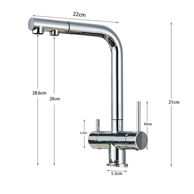 Norway-2 Way Dual function Kitchen and Reverse Osmosis water filter with pull out spray faucet