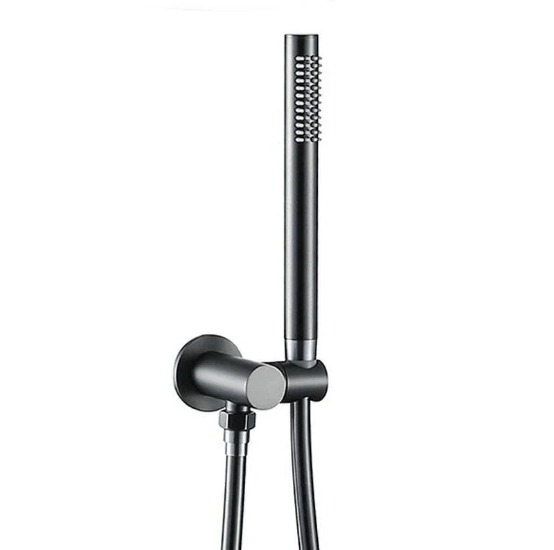 Gun Gray Gunmetal matte round  2 and 3 way function diverter shower set