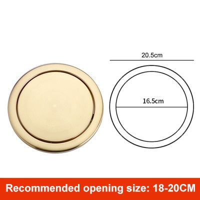 Round Stainless Steel Flap Flush Recessed Built-in Balance Swing Flap Lid Cover Trash Bin Garbage Can Kitchen Counter Top