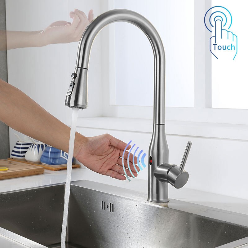 Motion sensor kitchen faucet