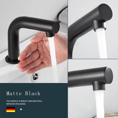 Armatiz- Black Matte Commercial Single Hole hot and cold bathroom Sensor Faucet kit