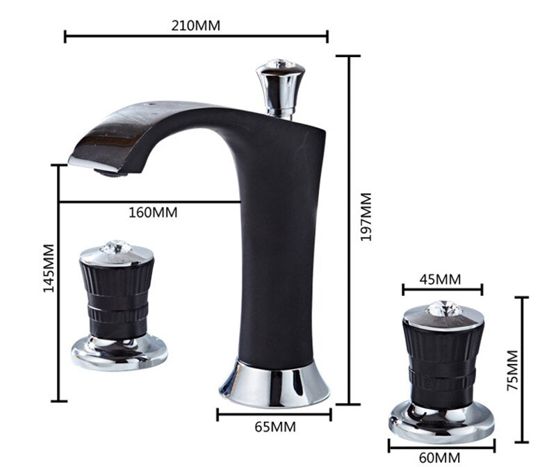 Palazzo-Two Tone 8 "Inch wide Spread Bathroom Faucet