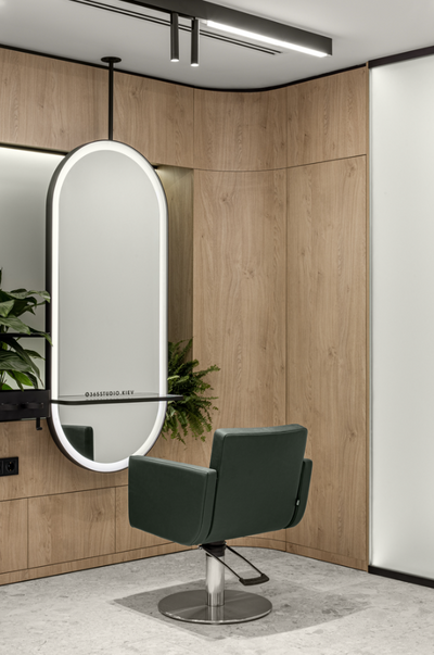 Black Customized Hanging Oval Mirror Bathroom LED Sensor Full Length Mirror