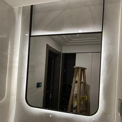 Square Ceiling Mount LED Bathroom Mirror