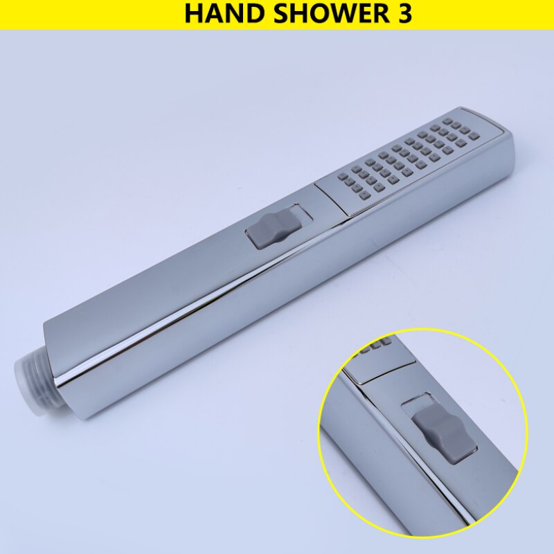 Chrome slide bar shower set