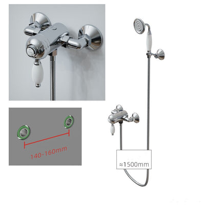 Gold Polished Brass Victorian Exposed Thermostatic Shower system