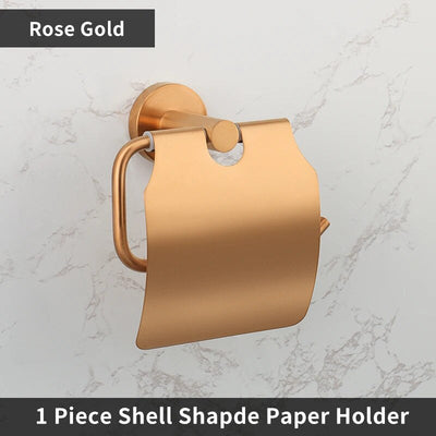 Brushed Rose gold traditional bathroom accessories