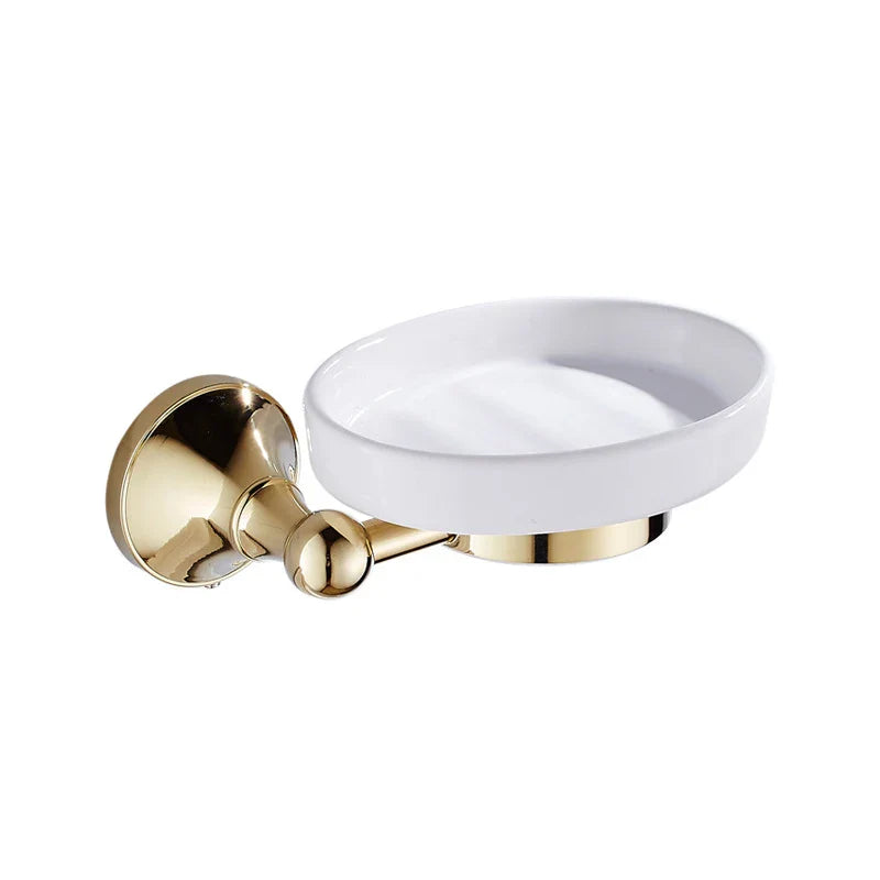 Gold polished victorian traditional bathroom accessories