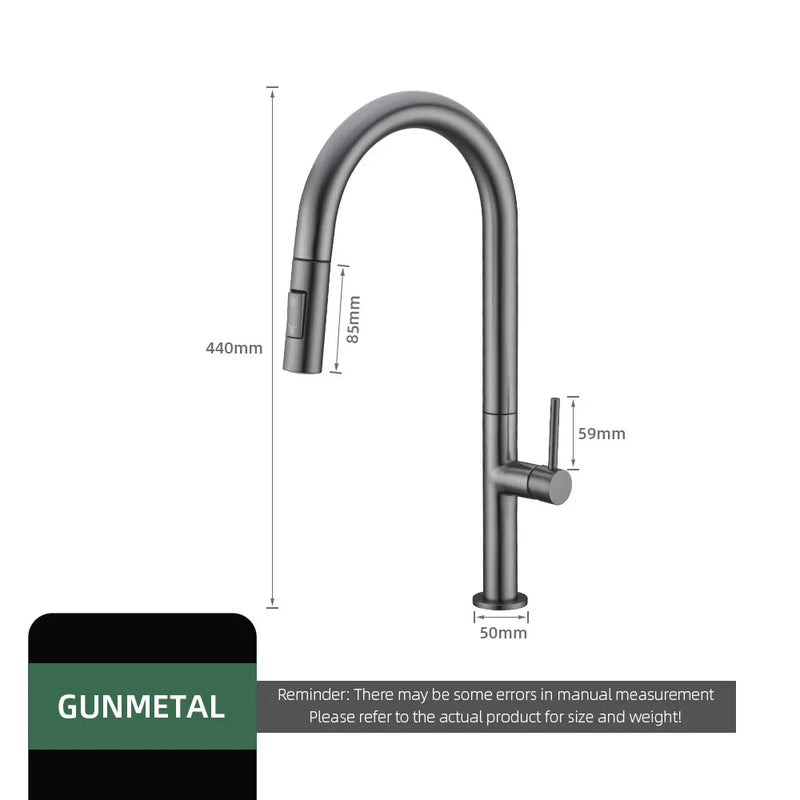 SEIKO- Tall pull out dual spray kitchen faucet