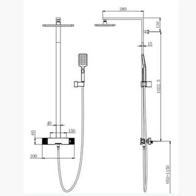 Brushed Gold Shower Set Rainfall  Faucet Bathroom Wall Gold Brush Shower Mixer Hot and Cold Bath Shower Mixer Tap