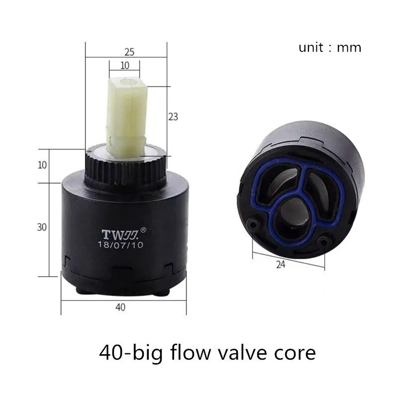 Faucet cartridges  25mm/35mm/40mm Faucet Accessories Ceramic Cartridge Faucet Cartridge Mixer Kitchen Bath Basin Shower