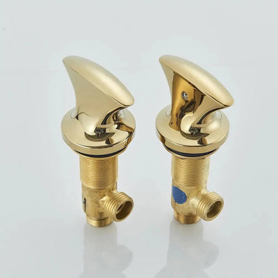 Luxury Crystal Ball Replacement Handle for Bathroom Basin Faucet 2 Pcs Hot and Cold Water Mixer Tap Handles