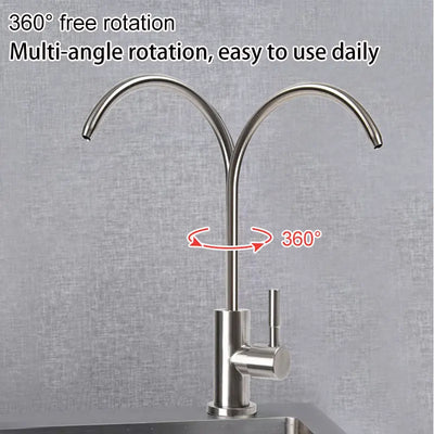 Brushed Nickel Reverse Osmosis Water Purifier Faucet Kitchen Filter Faucet