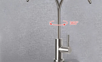 Brushed Nickel Reverse Osmosis Water Purifier Faucet Kitchen Filter Faucet