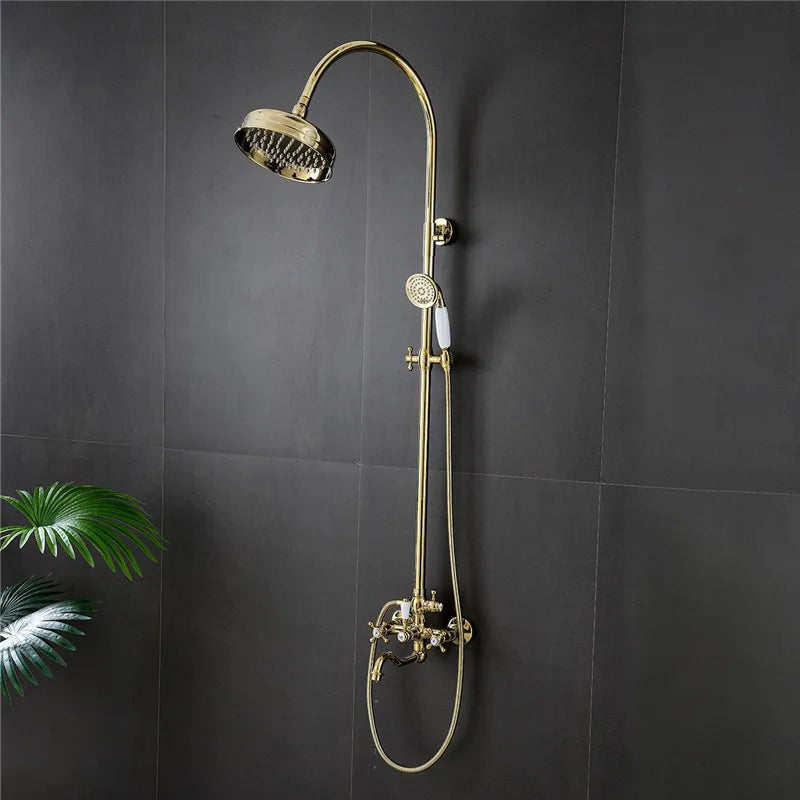 Elisabeth-Perrin Gold Exposed Victorian Shower System