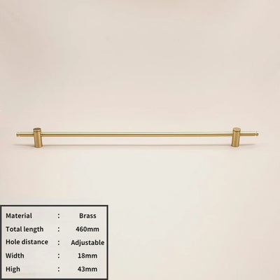 Nordic- heavy brass modern pulls simple brushed gold light luxury pulls cabinet adjustable long handle cabinet handle