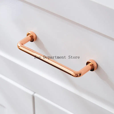 Copper satin Nordic design cabinet door handles and knobs