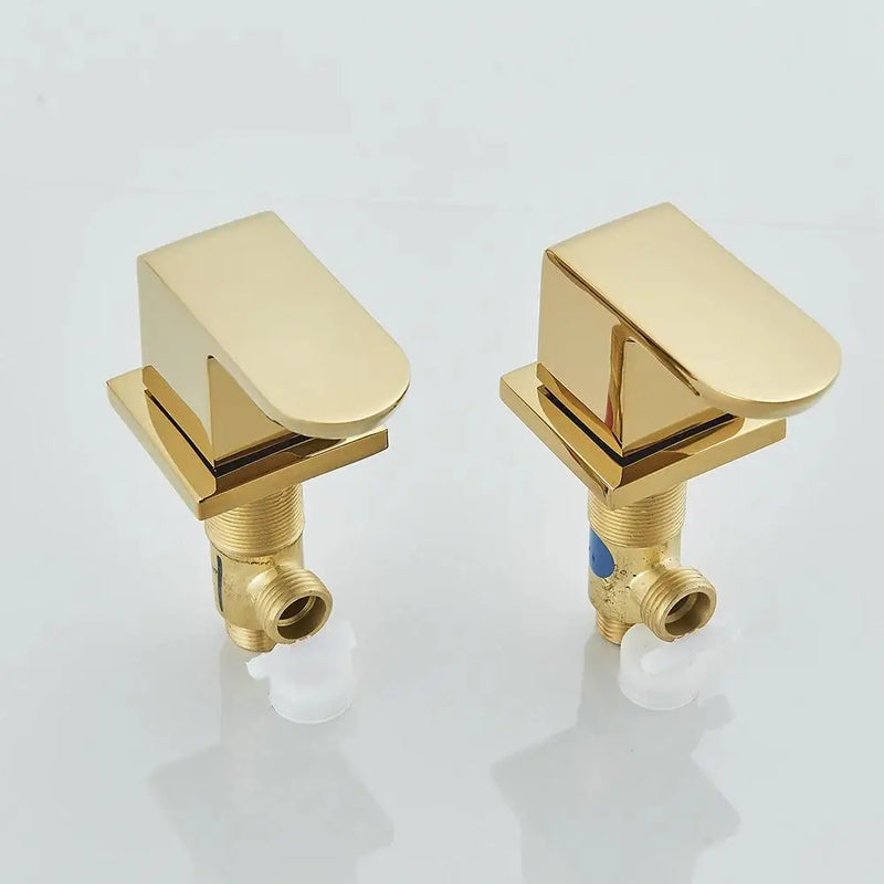 Luxury Crystal Ball Replacement Handle for Bathroom Basin Faucet 2 Pcs Hot and Cold Water Mixer Tap Handles