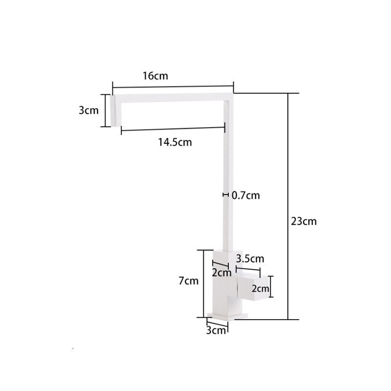 Square Reverse osmosis water filter faucet