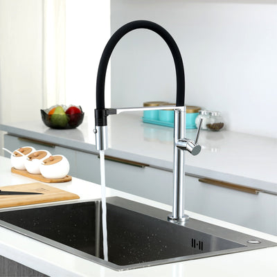 Grey Gun-Black with Rose Gold-Black Matte  Tall Kitchen Faucet