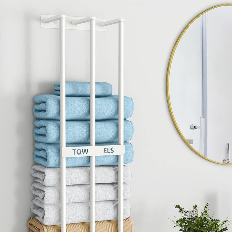 Wall mounted towel holder