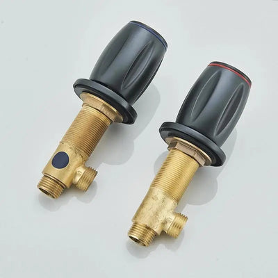 Luxury Crystal Ball Replacement Handle for Bathroom Basin Faucet 2 Pcs Hot and Cold Water Mixer Tap Handles