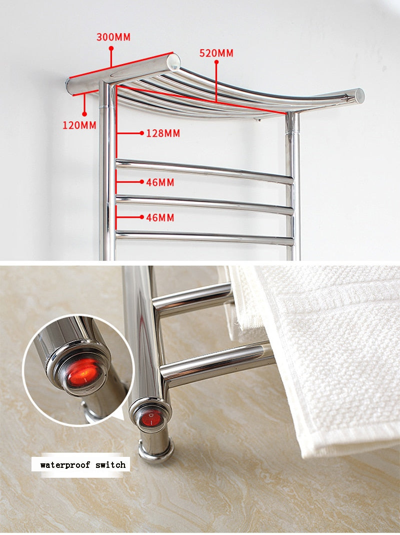 Chrome electric towel warmer