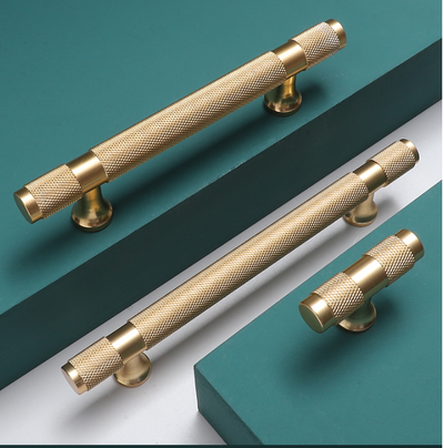 Nordic Design Brushed gold cabinet door handles 96mm