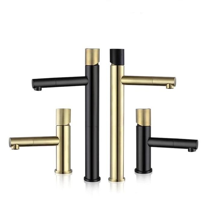 Nordic New 2023 Black with brushed gold single hole bathroom faucets