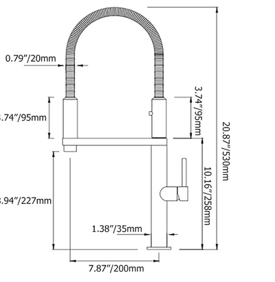 24K Gold polished brass 2 way kitchen faucet sprayer