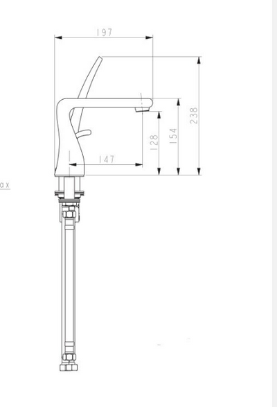 Nordic Design Chrome single hole bathroom faucet