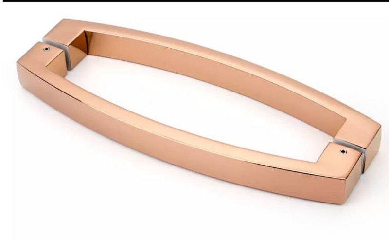 Rose gold polished shower glass door handle 14"