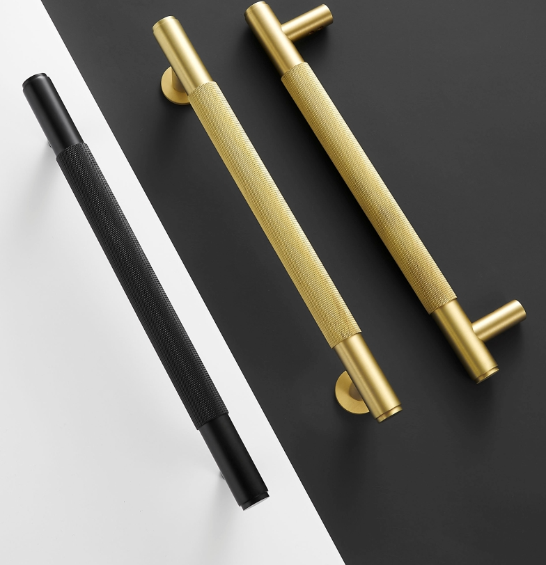 Cabinet door appliance and door entrance handles