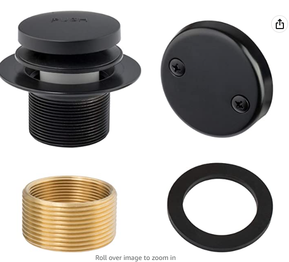 Black Bathtub drain kit