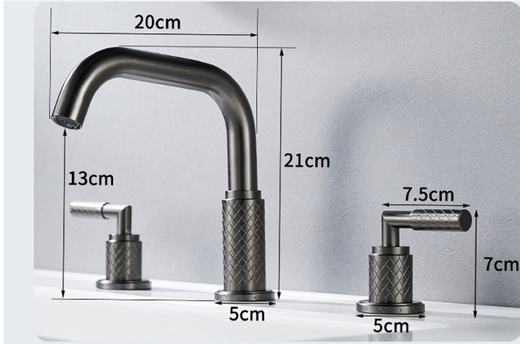 Basel- 8" inch wide spread bathroom faucet