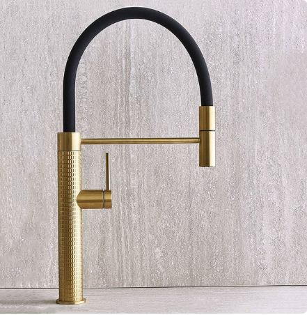 Nordic Design  2023 -Brushed Gold-Gun grey-Black Matte Tall 21" Pull Out Kitchen Faucet