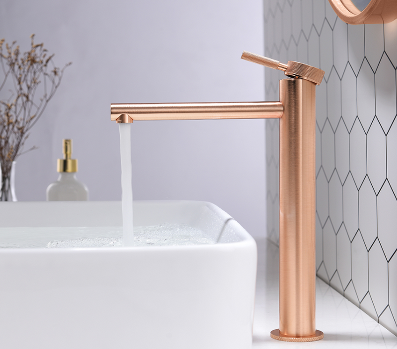 New modern Copper Satin Tall Vessel Faucet