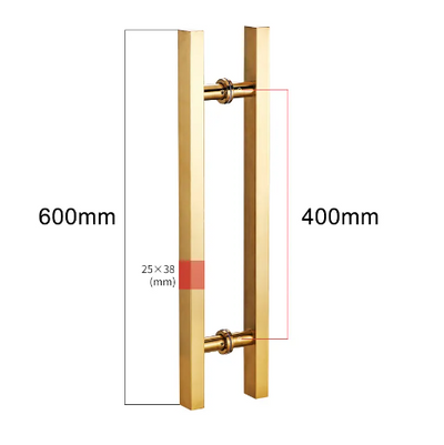 Custom Glass Door Square Handle Stainless Steel 24"/600MM