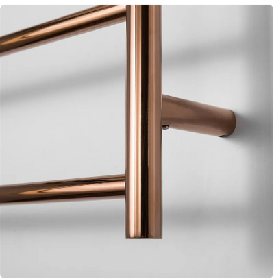 Rose gold polished electric towel warmer 43"x24" hardwired CSA