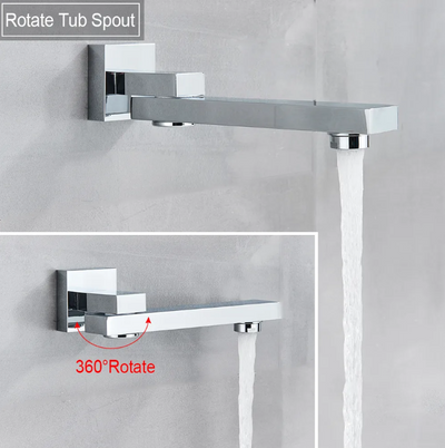 Chrome square 2 way function diverter thermostatic shower kit