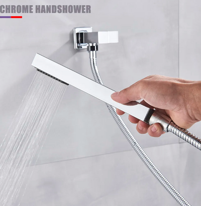 Chrome square 2 way function diverter thermostatic shower kit